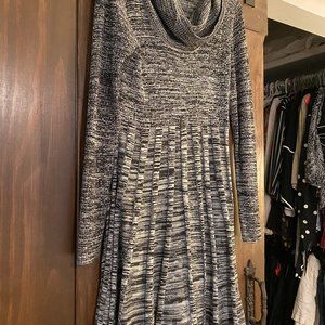 Ellen Tracy Cowl Neck Sweater Dress Size Large